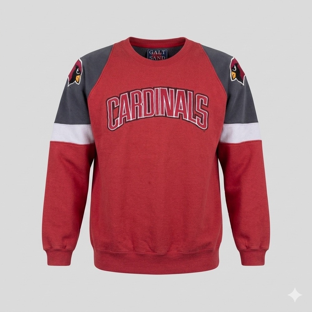 Galt Sand Sweatshirt Men XXL Red Arizona Cardinals Vintage 90s Colorblock NFL